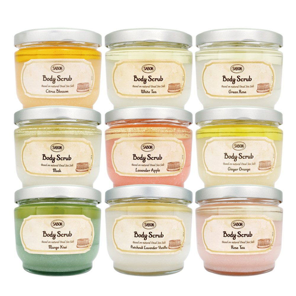 sabon 經典/白茶/綠玫瑰/茉莉花語/玫瑰花語 磨砂膏600g (含木勺須付費)